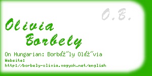 olivia borbely business card